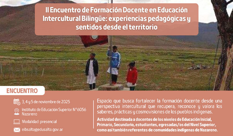 Imagen: II Encuentro de Formación Docente en Educación Intercultural Bilingüe en Nazareno