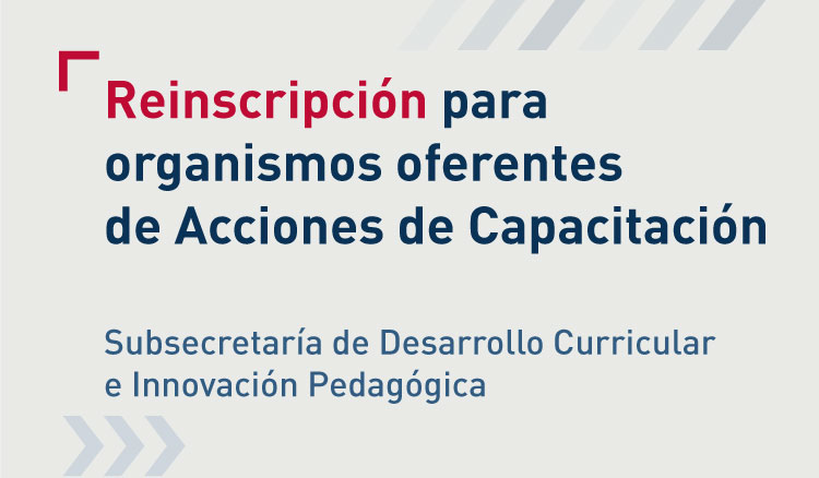 Imagen: Reinscripción para organismos oferentes de acciones de capacitación