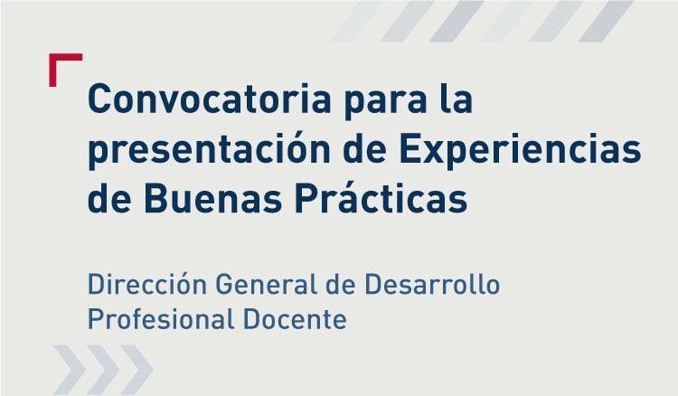 Imagen: Convocatoria para la presentación de Experiencias de Buenas Prácticas