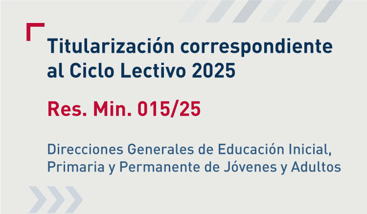 Imagen: Titularización correspondiente al Ciclo Lectivo 2025