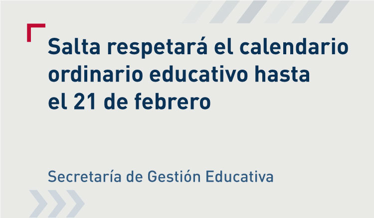 Imagen: Salta respetará el calendario ordinario educativo hasta el 21 de febrero