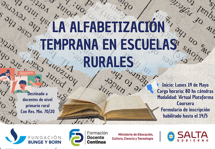 Imagen: Curso de capacitación docente denominado La alfabetización temprana en escuelas rurales