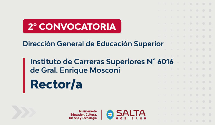 Segunda Convocatoria a Concurso de Cargo de Rector/a Imagen: Segunda Convocatoria a Concurso de Cargo de Rector/a