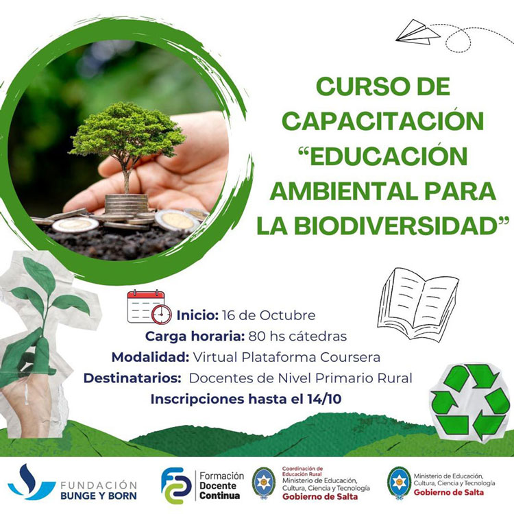 Curso de Capacitación “Educación ambiental para la biodiversidad Imagen: Curso de Capacitación “Educación ambiental para la biodiversidad