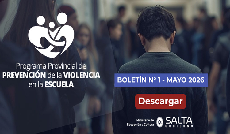 Imagen: Educación lanza el primer boletín del Programa Provincial de Prevención de la Violencia en la Escuela
