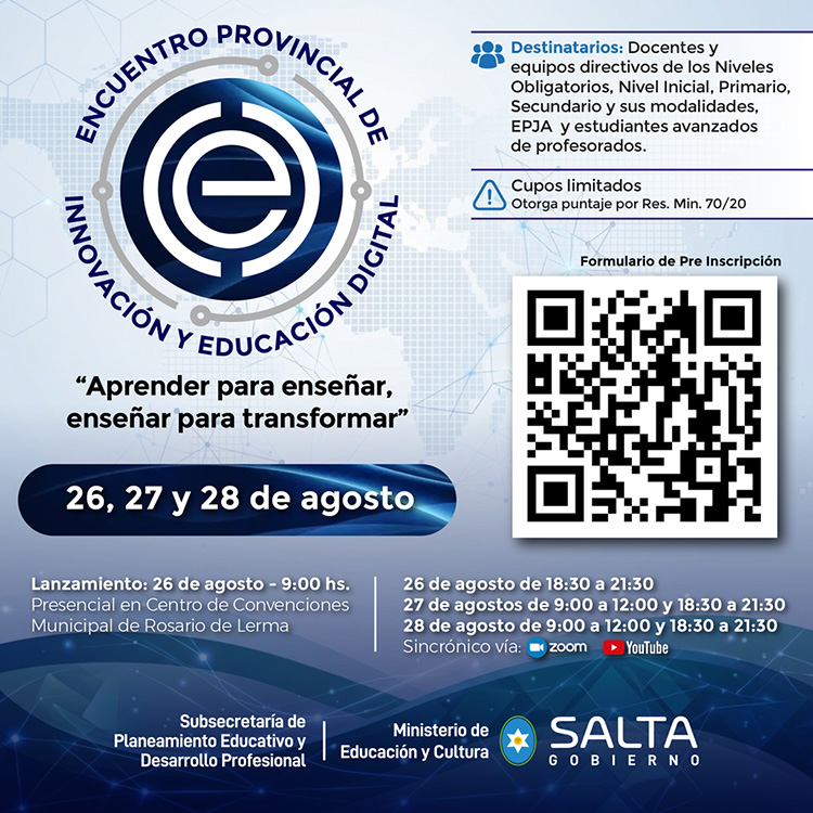Imagen: Encuentro Provincial de Innovación y Educación Digital Aprender para enseñar, enseñar para transformar