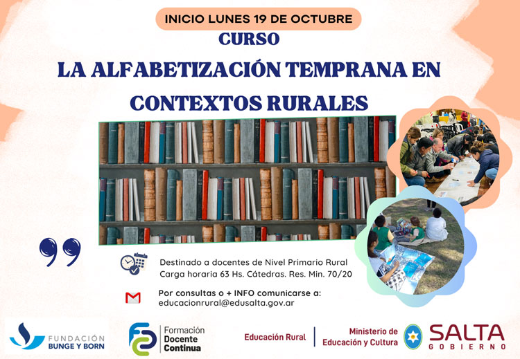 Curso La alfabetización temprana en contextos rurales