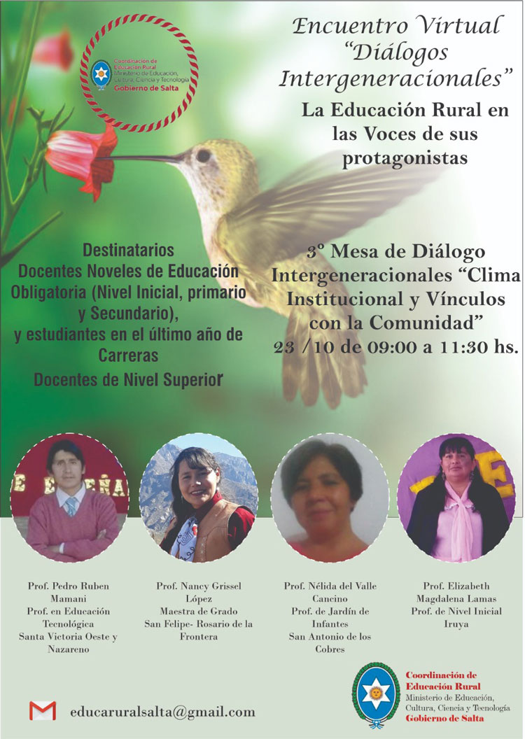 Tercer encuentro Virtual “Diálogos intergeneracionales: La Educación Rural desde las voces de sus protagonistas”