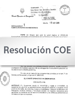 Resolución Nº 11/2020 COE